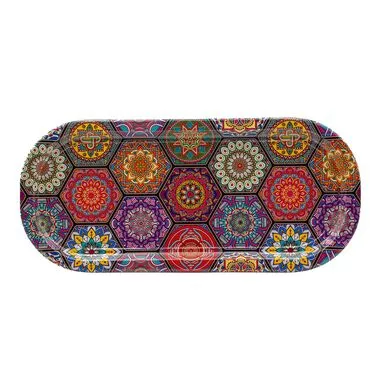 Wholesale Mandala Themed Oval Tray - 9