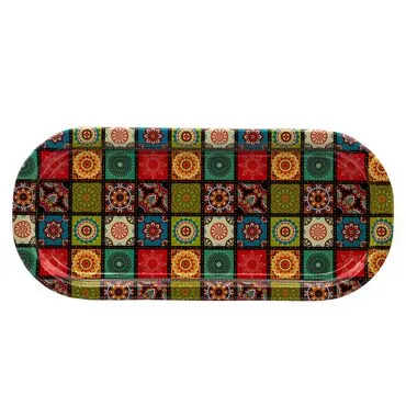 Wholesale Mandala Themed Oval Tray - 12