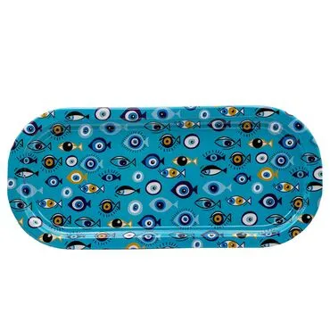 Wholesale Nazar Themed Oval Tray - 4