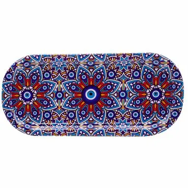 Wholesale Nazar Themed Oval Tray - 8