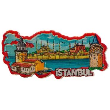 Toptan Myros  İstanbul Temalı Yöresel Polyester Magnet - 15