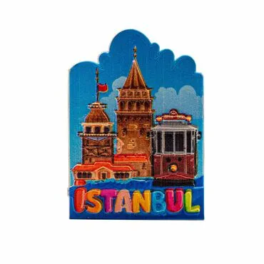 Toptan Myros  İstanbul Temalı Yöresel Polyester Magnet - 13