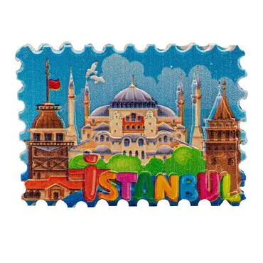 Toptan Myros  İstanbul Temalı Yöresel Polyester Magnet - 11