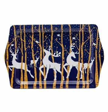 Wholesale Christmas Themed Metal Tray Bowl Set - 3