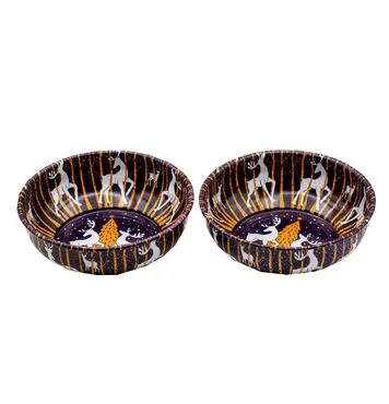 Wholesale Christmas Themed Metal Tray Bowl Set - 4