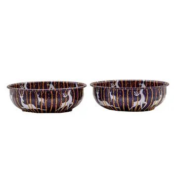 Wholesale Christmas Themed Metal Tray Bowl Set - 5