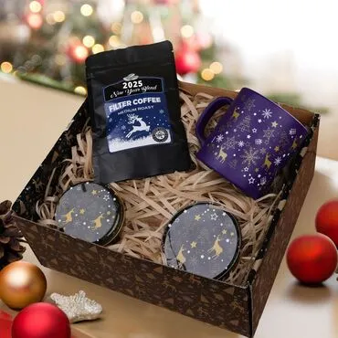 Wholesale New Year Themed Gift Box Navy Blue