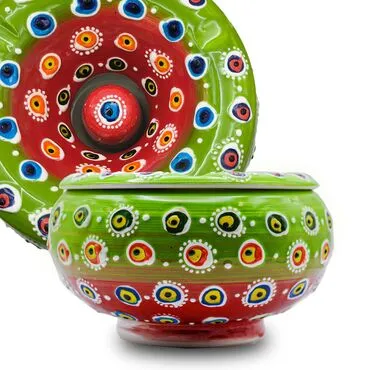 Wholesale Embossed Nazar Large Covered Ashtray