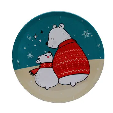 Wholesale Metal Green Polar Bear Themed Coaster