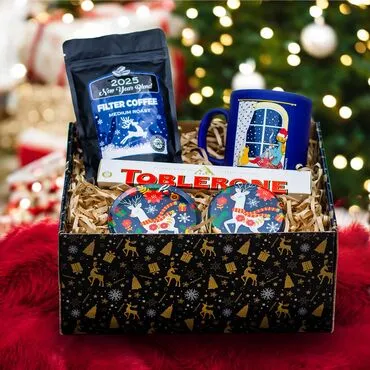 Wholesale Navy Blue Coffee Weather Gift Box
