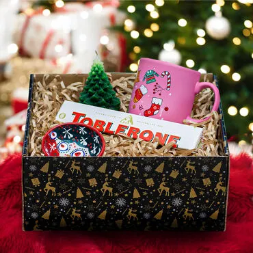 Wholesale Pink Christmas Joy Gift Box