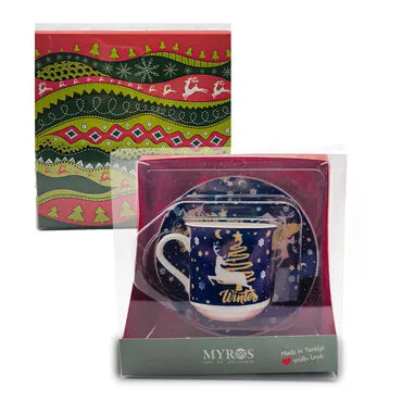 Christmas Themed Porcelain Mug - 2