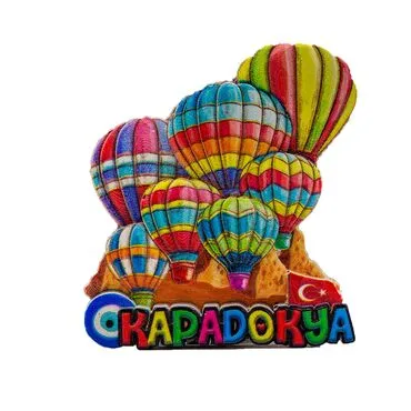 Wholesale Myros Cappadocia Themed Traditional Polyester Refrigerator Magnet - 3