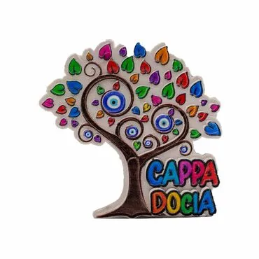 Wholesale Myros Cappadocia Themed Traditional Polyester Refrigerator Magnet - 6