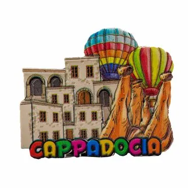 Wholesale Myros Cappadocia Themed Traditional Polyester Refrigerator Magnet - 7