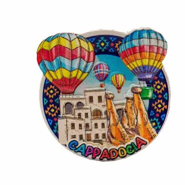 Wholesale Myros Cappadocia Themed Traditional Polyester Refrigerator Magnet - 9