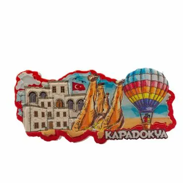 Wholesale Myros Cappadocia Themed Traditional Polyester Refrigerator Magnet - 11