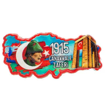 Wholesale Myros Çanakkale Themed Regional Polyester Refrigerator Magnet - 10