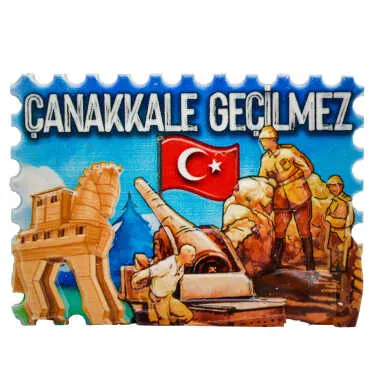 Wholesale Myros Çanakkale Themed Regional Polyester Refrigerator Magnet - 12