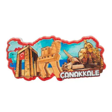Wholesale Myros Çanakkale Themed Regional Polyester Refrigerator Magnet - 9