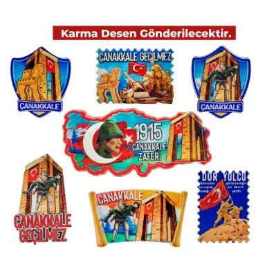 Wholesale Myros Çanakkale Themed Regional Polyester Refrigerator Magnet - 4