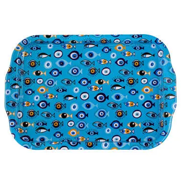 Toptan Nazar Temalı Tepsi Çift Yön Baskılı 23*30 CM - 9