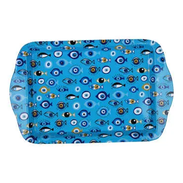 Wholesale Nazar Themed Mini Tray Double Sided Printed (25*16 cm) - 6