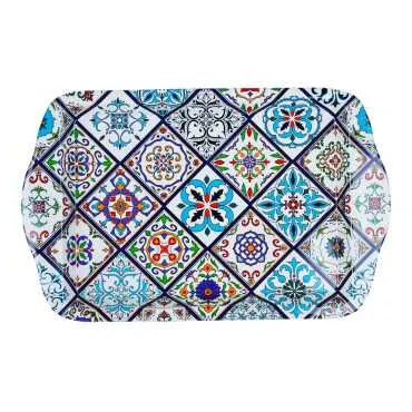 Toptan Mandala Temalı Mini Tepsi Çift Yön Baskılı (25*16 Cm) - 14
