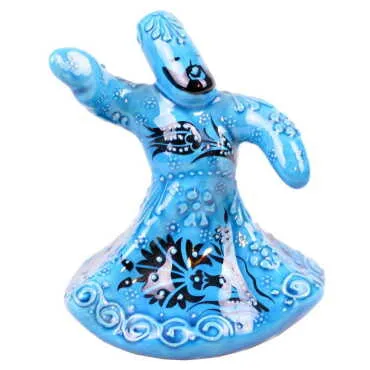 Turquoise Ceramic Small Whirling Dervish Figurine - Standart - 3