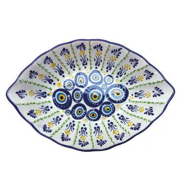 Evil Eye Boat-Shaped Plate 28x20 cm - Standart - 2