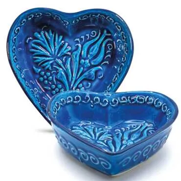 Turquoise Heart Snack Bowl - 4