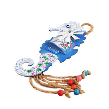 Manavgat Themed Nautical Seahorse and Windmill Wall Decor - Standart - 2