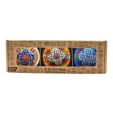 8 Cm Embossed Triple Bowl - Standart - 2