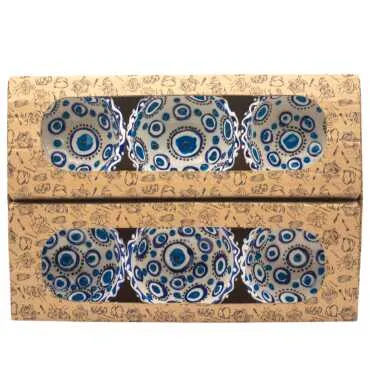 Set of Six 8 cm Embossed Evil Eye Bowls