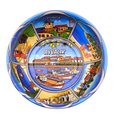 Ayvalık Themed Metal Bowl 95mm - Standart - 2