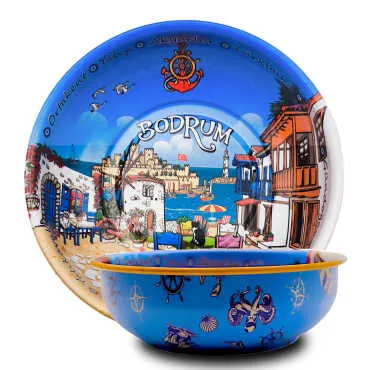 Bodrum Themed Metal Bowl 95mm