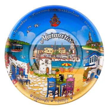 Marmaris Temalı Metal Kase 95 Mm - Standart - 2