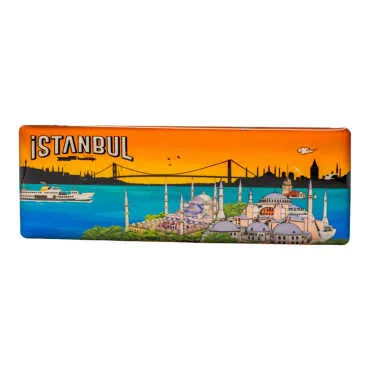İstanbul Themed Myros Refrigerator Magnet 115x40 mm