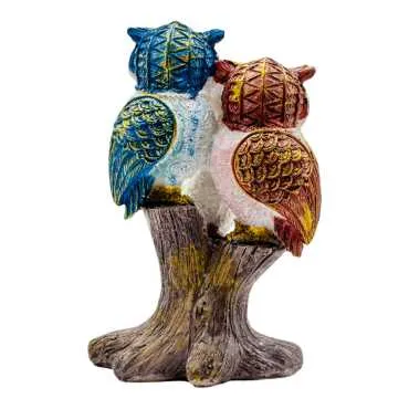 Polyester Üçlü Dalda Baykuş 12 Cm - Standart - 2