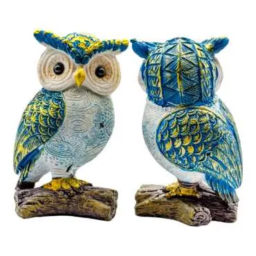 Polyester Owl Figurine 11 cm