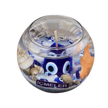 Icmeler Themed Medium Round Glass Candle