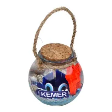 Kemer Temalı Mantar Kapaklı Cam Bardak Küçük Boy Jel Mum 6*6 Cm - Standart - 2