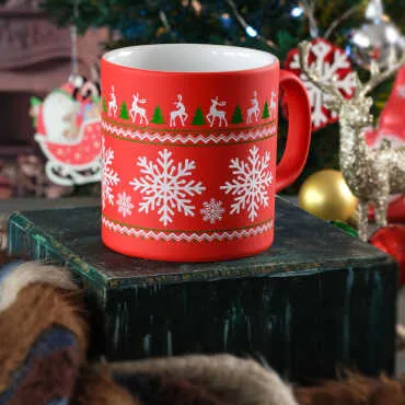Christmas Themed Ceramic Colorful Mug
