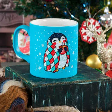 Christmas Themed Ceramic Colorful Mug - 6