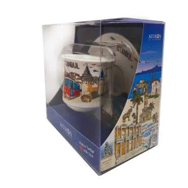 İstanbul Themed Christmas Porcelain Cup Set - 4