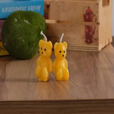 İkili Mini Ayıcık Mum