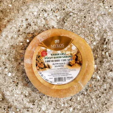 200 Gr.Gold Esanslı Kabak Lifli Vücut Bakım Sabunu 