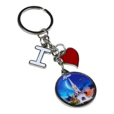 Wholesale Kemer Themed I Love Keychain - 5