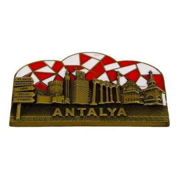Antalya Themed Metal Mix Refrigerator Magnet - 14