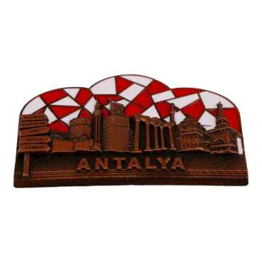 Antalya Themed Metal Mix Refrigerator Magnet - 11
